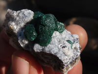 Natural Rare Ball Malachite On Drusy Quartz & Dolomite Specimens x 6 From Kambove, Congo