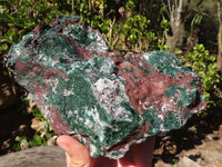 Natural Drusy Coated Malachite On Red Copper Dolomite Specimen x 1 From Likasi, Congo - Toprock Gemstones and Minerals 