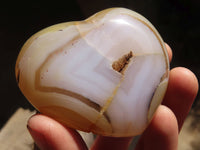 Polished Large Agate Hearts  x 6 From Madagascar