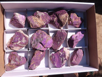 Natural Metallic Purpurite Cobbed Specimens  x 12 From Erongo, Namibia - Toprock Gemstones and Minerals 