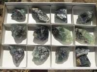 Natural Selected Watermelon Fluorite Cobbed Pieces (Stone Sealed) x 13 From Uis, Namibia - TopRock