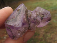 Polished Small Smokey Window Amethyst Crystals x 24 From Ankazobe, Madagascar - TopRock