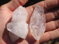 Natural Single Etched Clear Quartz Crystals  x 35 From Mpika, Zambia - Toprock Gemstones and Minerals 