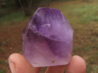 Polished Small Smokey Window Amethyst Crystals x 24 From Ankazobe, Madagascar - TopRock