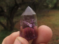 Polished Small Smokey Window Amethyst Crystals x 24 From Ankazobe, Madagascar - TopRock