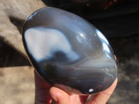 Polished Snow Agate Standing Free Forms  x 2 From Madagascar