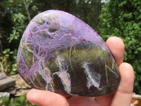 Polished Stichtite & Serpentine Standing Free Forms With Silky Purple Threads  x 4 From Boekenhouthoek, South Africa - TopRock