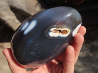 Polished Snow Agate Standing Free Forms  x 2 From Madagascar