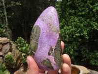 Polished Stichtite & Serpentine Standing Free Forms With Silky Purple Threads  x 4 From Boekenhouthoek, South Africa - TopRock