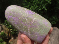 Polished Stichtite & Serpentine Standing Free Forms With Silky Purple Threads  x 4 From Boekenhouthoek, South Africa - TopRock