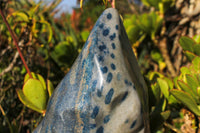 Polished Extra Large High Quality Blue Spotted Spinel Quartz Leaf Sculpture x 1 From Madagascar