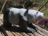 Polished Hand Carved Serpentine Panda Bear x 1 From Zimbabwe - TopRock