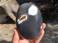 Polished Snow Agate Standing Free Forms  x 2 From Madagascar