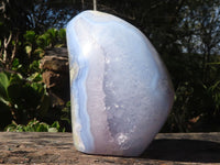 Polished Blue Lace Agate Standing Free Form  x 1 From Nsanje, Malawi - Toprock Gemstones and Minerals 