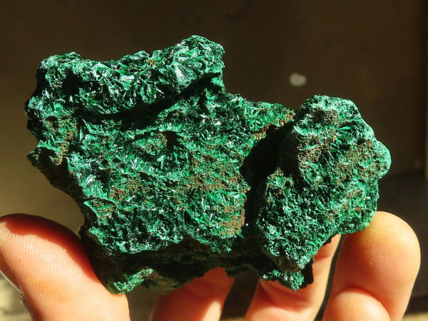 Natural Chatoyant Silky Malachite Specimens  x 6 From Congo