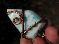 Polished Mixed Jewellery Free Forms With Copper Art Wire Pendants x 6 From Southern Africa - TopRock