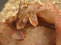 Natural Red Hematite Phantom Quartz Specimens  x 6 From Karoi, Zimbabwe - TopRock