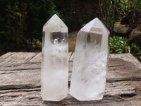 Polished Icy Clear Quartz Points  x 6 From Madagascar - TopRock