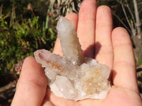 Natural White & Yellow Limonite Spirit Quartz Clusters  x 35 From Boekenhouthoek, South Africa - Toprock Gemstones and Minerals 