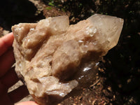 Natural Cascading Smokey Quartz Clusters x 2 From Luena, Congo