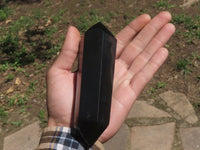 Polished Double Terminated Black Basalt Points  x 3 From Madagascar - TopRock