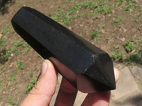 Polished Double Terminated Black Basalt Points  x 3 From Madagascar - TopRock