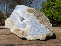 Natural Blue Lace Agate Geode Specimens x 6 From Nsanje, Malawi