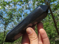 Polished Double Terminated Black Basalt Points  x 3 From Madagascar - TopRock