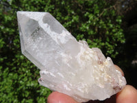 Natural White "Cathedral Window" Quartz Clusters  x 12 From Madagascar - Toprock Gemstones and Minerals 