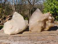 Polished Quartz Crystal Clusters x 2 From Angola