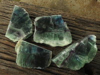 Polished Beautiful Watermelon Fluorite Pieces  x 4 From Uis, Namibia - TopRock