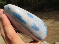 Polished Blue Spotted Spinel Dalmatian Stone Standing Free Form x 1 From Madagascar - TopRock