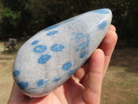 Polished Blue Spotted Spinel Dalmatian Stone Standing Free Form x 1 From Madagascar - TopRock