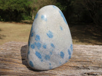 Polished Blue Spotted Spinel Dalmatian Stone Standing Free Form x 1 From Madagascar - TopRock