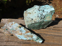 Natural Drusy Coated Chrysocolla & Malachite Dolomite Specimens x 4 From Likasi, Congo