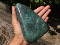 Polished Emerald Fuchsite Quartz Standing Free Form  x 1 From Madagascar - Toprock Gemstones and Minerals 