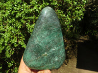 Polished Emerald Fuchsite Quartz Standing Free Form  x 1 From Madagascar - Toprock Gemstones and Minerals 