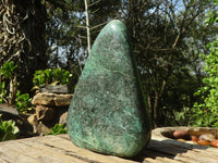 Polished Emerald Fuchsite Quartz Standing Free Form  x 1 From Madagascar - Toprock Gemstones and Minerals 