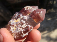 Natural Red Hematoid Quartz Crystals x 12 From Karoi, Zimbabwe