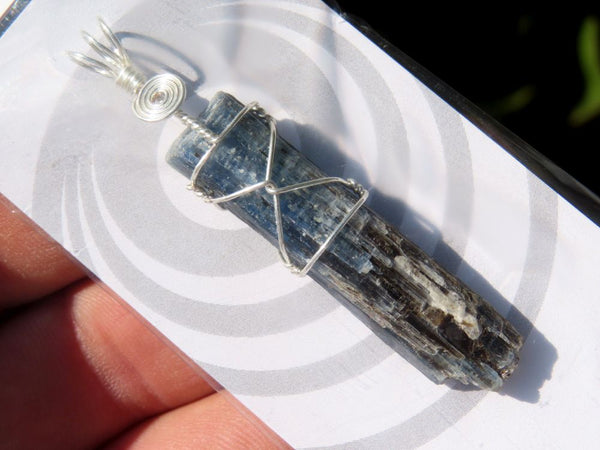 Polished Ajoite Matrix Free Form Copper Art Wire Wrap Pendant with Thong -  Sold per piece From Messina, South Africa