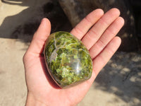 Polished Green Opal Standing Free Forms  x 6 From Antsirabe, Madagascar