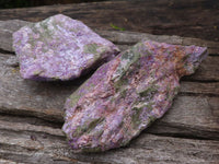 Natural Stichtite & Serpentine Standing Free Forms With Silky Purple Threads  x 6 From Boekenhouthoek, South Africa - TopRock