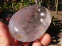 Polished Large Clear Rock Crystal Galet / Palm Stones x 6 From Madagascar