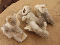 Natural Drusy Quartz Coated Calcite Pseudomorph Specimens  x 35 From Alberts Mountain, Lesotho - TopRock