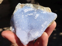 Natural Blue Lace Agate Geode Specimens  x 6 From Nsanje, Malawi