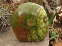 Polished Extra Large Green Opal Standing Free Form  x 1 From Madagascar - TopRock