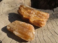 Natural Honey Etched Aragonite Specimens  x 12 From Namibia