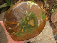 Polished Extra Large Green Opal Standing Free Form  x 1 From Madagascar - TopRock