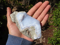 Natural Blue Lace Agate Geode Specimens  x 6 From Nsanje, Malawi