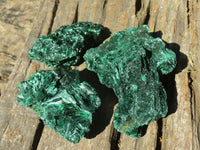 Natural Chatoyant Silky Malachite Specimens  x 6 From Kasompe, Congo - TopRock